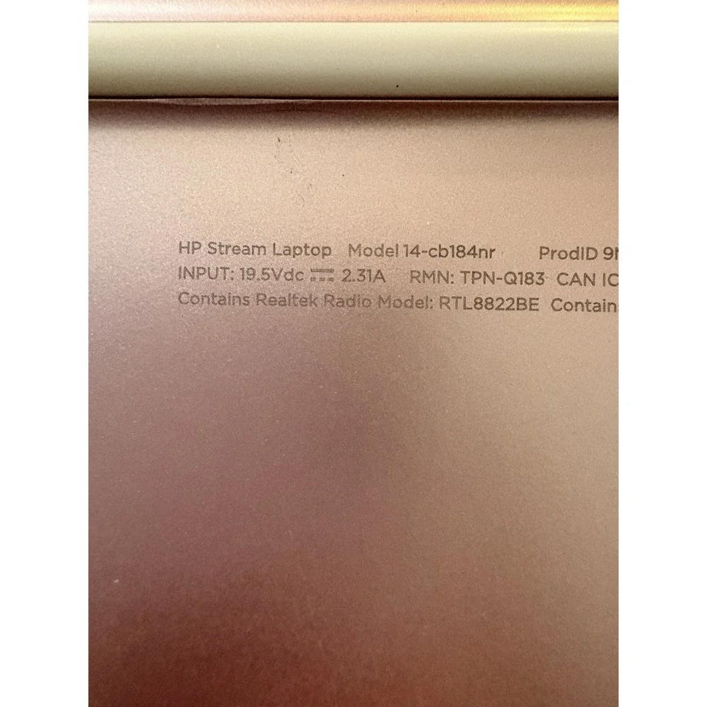 Hp Laptop Model 14-cb184nr For Parts